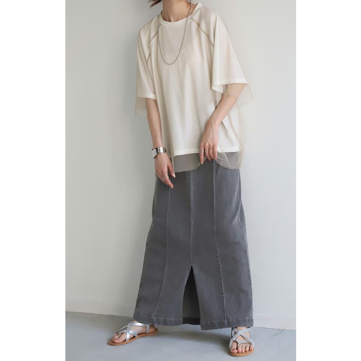 Tシャツ チュール レイヤード | HUG.U | 詳細画像17 