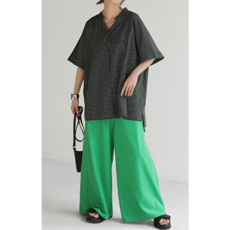 ブラウス ストライプ 綿100％ | HUG.U | 詳細画像8 