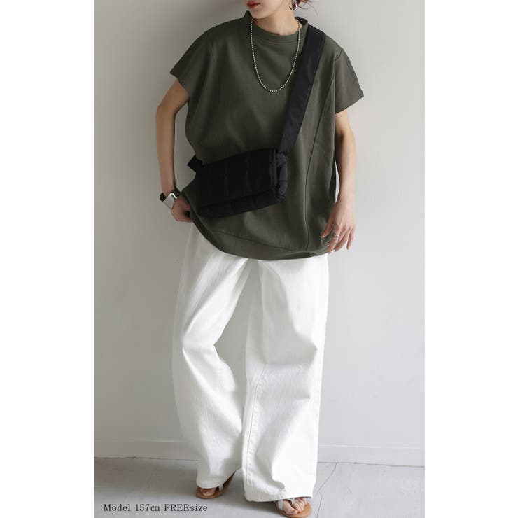 Tシャツ 半袖 モックネック[品番：HHHW0004288]｜HUG.U