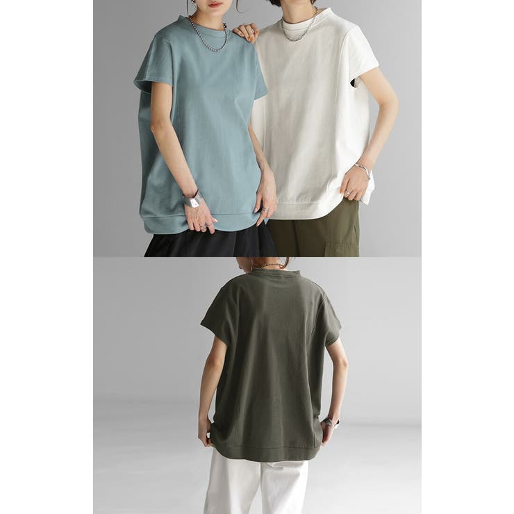 Tシャツ 半袖 モックネック | HUG.U | 詳細画像8 