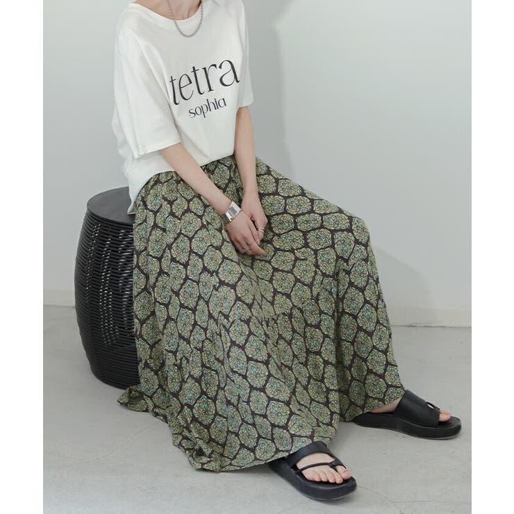 スカート エスニック 柄[品番：HHHW0004295]｜HUG.U（ハグユー）のレディースファッション通販｜SHOPLIST（ショップリスト）