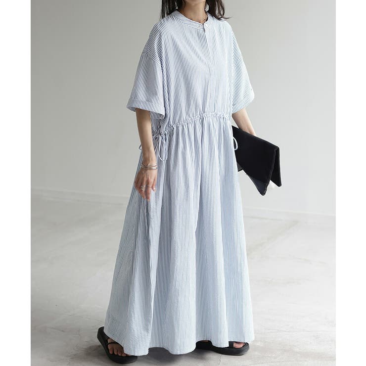 ワンピース ストライプ ロング | HUG.U | 詳細画像5 