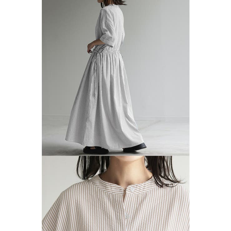 ワンピース ストライプ ロング | HUG.U | 詳細画像9 