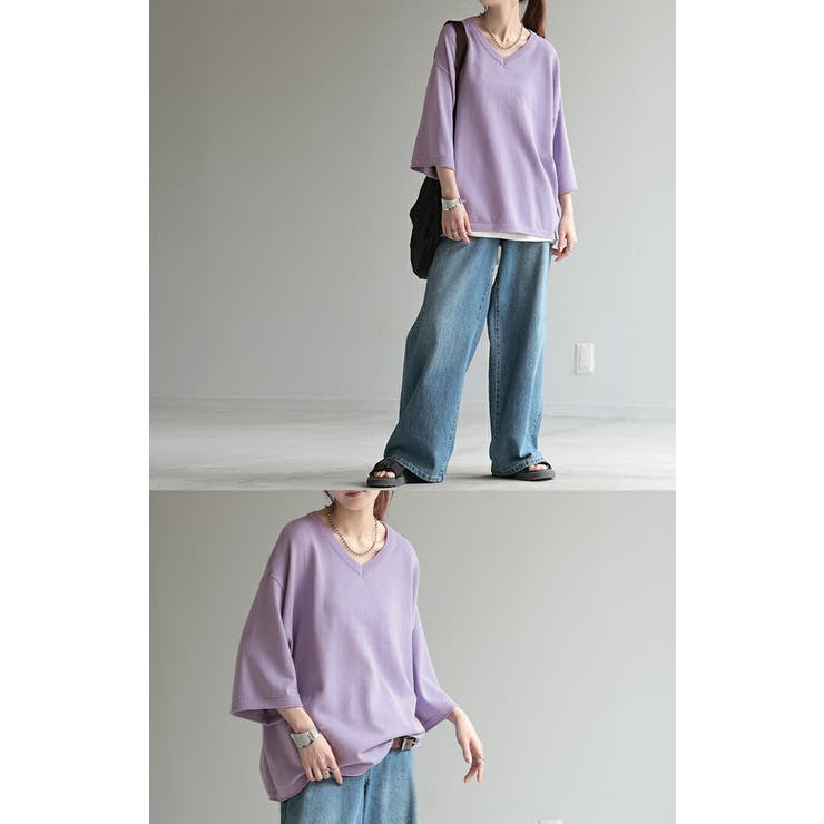 サマーニット Vネック ひんやり | HUG.U | 詳細画像15 