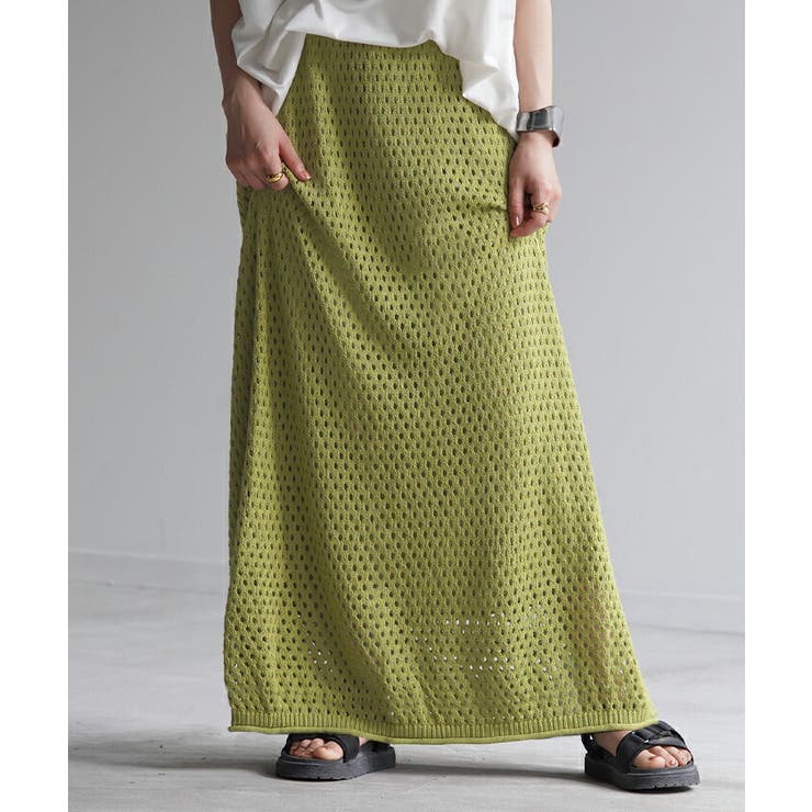 スカート メッシュ サマーニット | HUG.U | 詳細画像5 