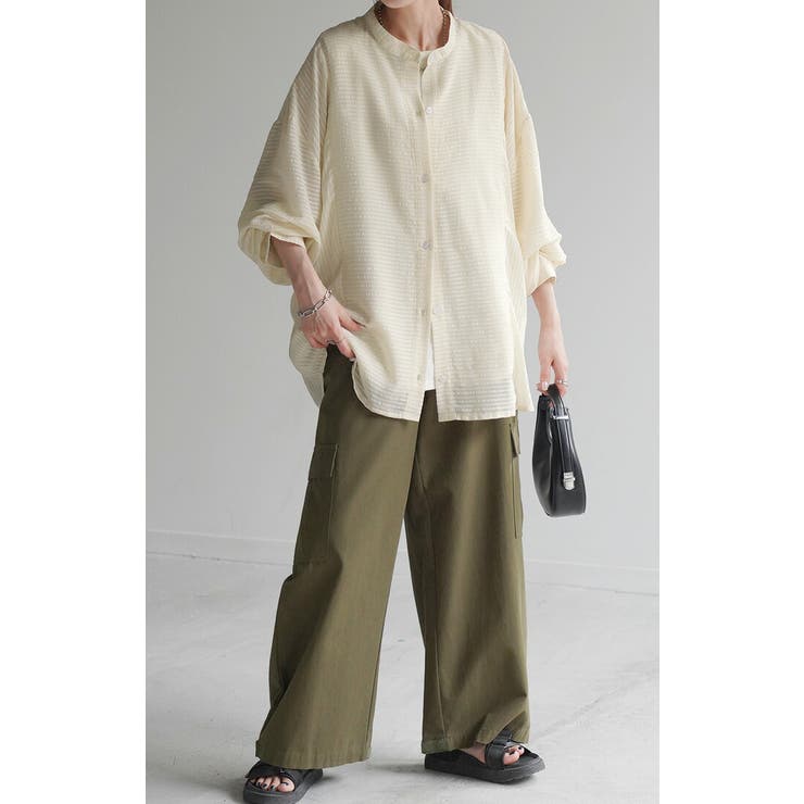 シャツ シアサッカー ロング[品番：HHHW0004347]｜HUG.U（ハグユー）の