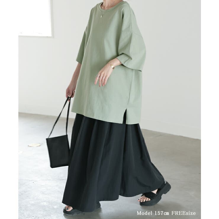 Tシャツ 綿100％ ロング | HUG.U | 詳細画像7 