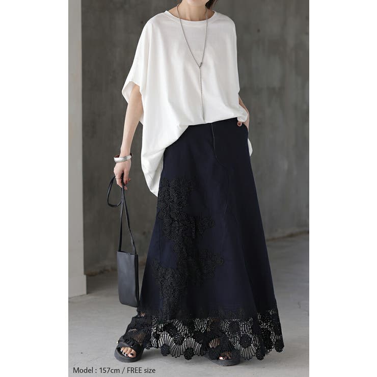 ◆24AW◆45R◆プチデニムのヨークスカート(重)◆定価52,800円 ZUCCa / トロピカルドットエア / スカート(M gray(24)): ZUCCa