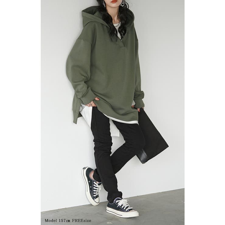 パーカー レディース ニュアンスカラー | HUG.U | 詳細画像7 