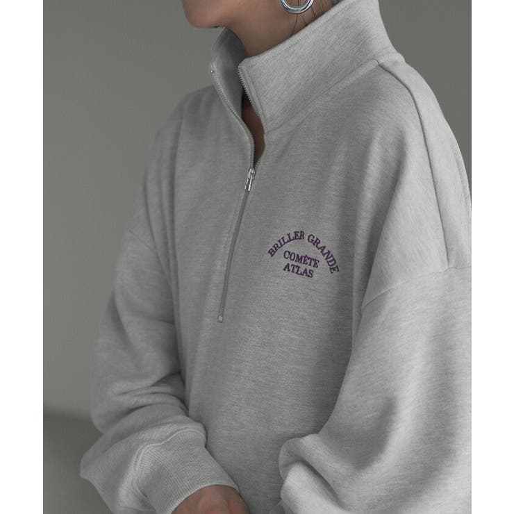 スウェット ハーフジップ ロゴ | HUG.U | 詳細画像9 