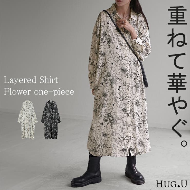 ワンピース シャツ 花柄 | HUG.U | 詳細画像1 