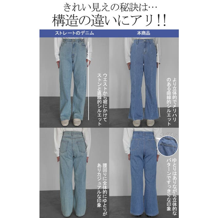 パンツ デニム フレア | HUG.U | 詳細画像6 