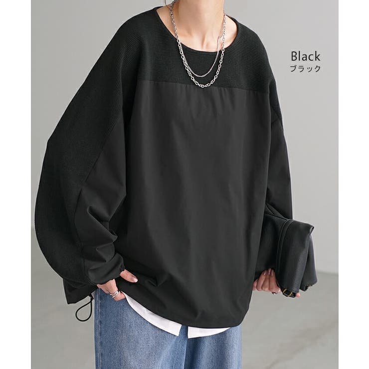 トップス 異素材 ニット | HUG.U | 詳細画像15 