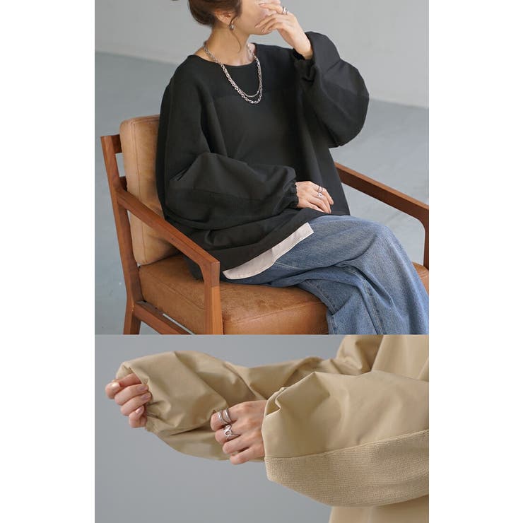 トップス 異素材 ニット | HUG.U | 詳細画像6 