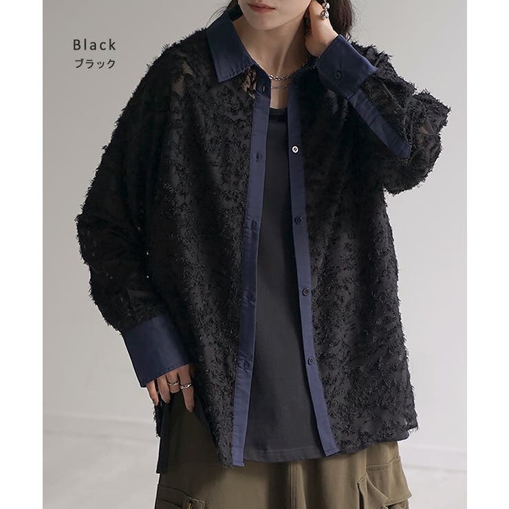 シャツ ジャガード シアー | HUG.U | 詳細画像11 