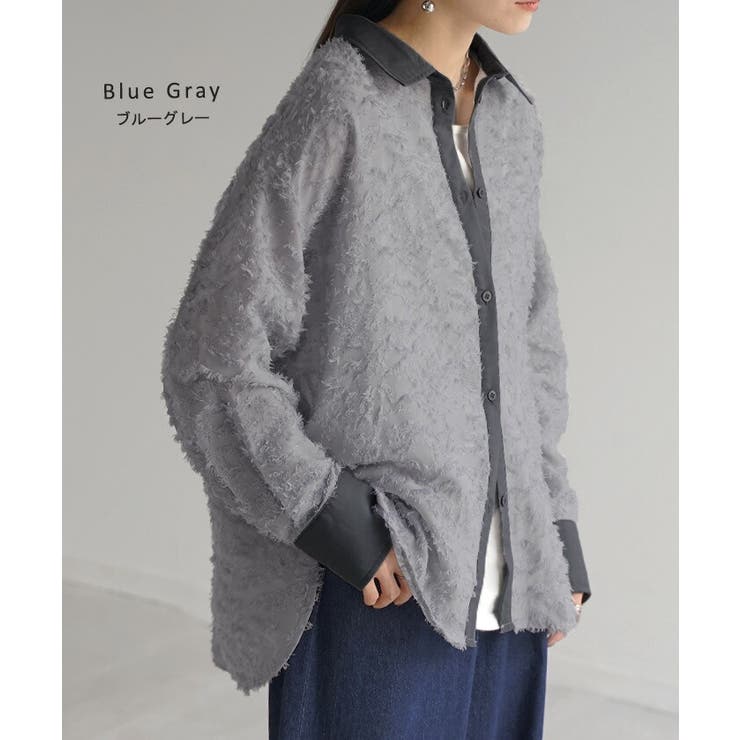 シャツ ジャガード シアー | HUG.U | 詳細画像12 