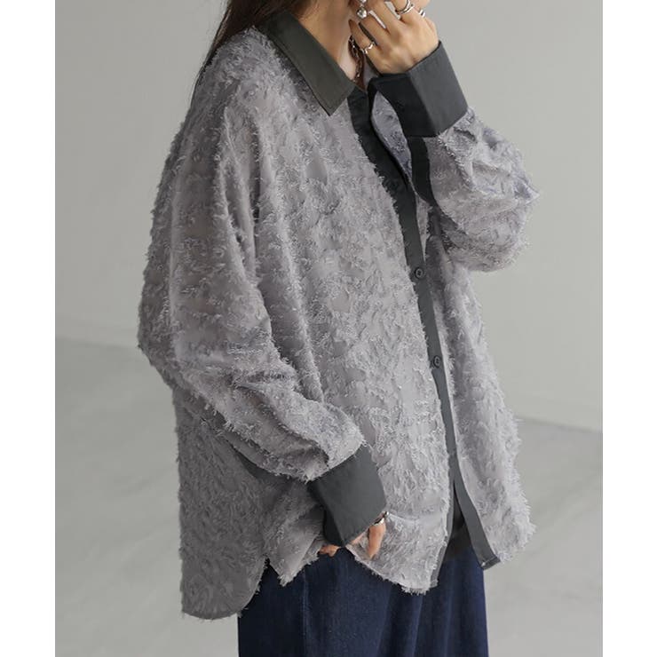 シャツ ジャガード シアー | HUG.U | 詳細画像2 