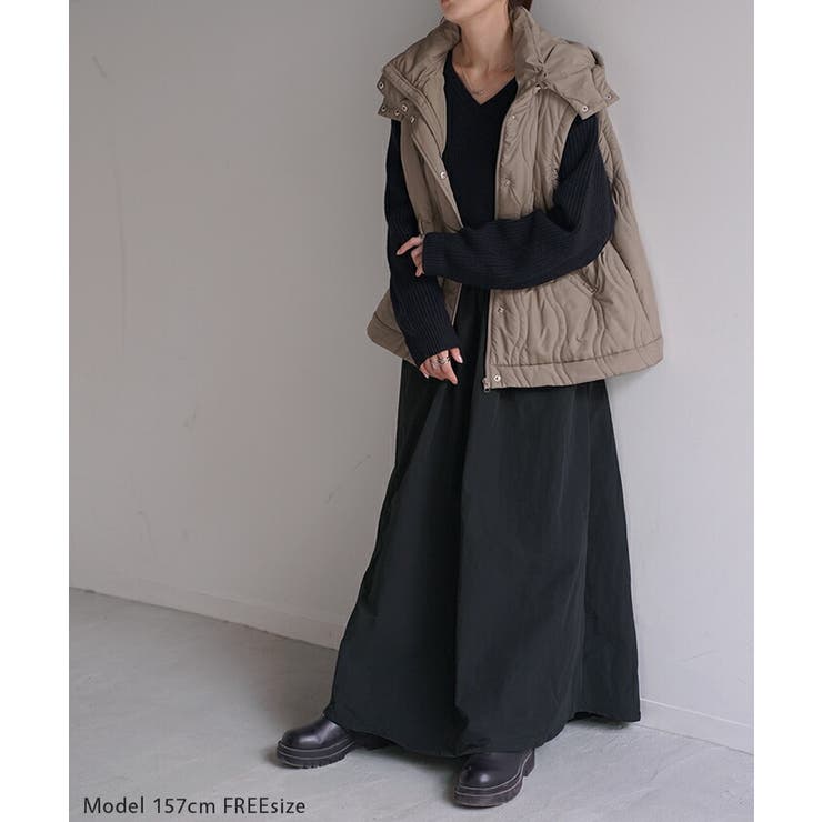 ワンピース 異素材MIX ドッキング | HUG.U | 詳細画像18 