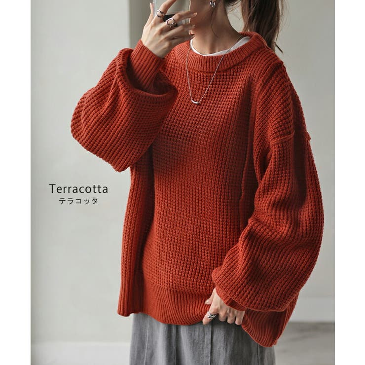 ニット ワッフル チュニック | HUG.U | 詳細画像11 