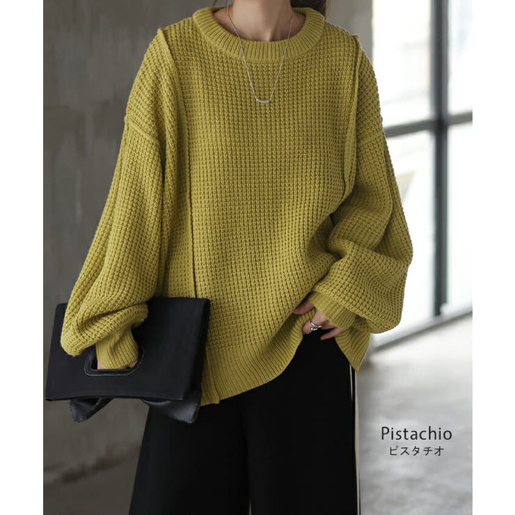 ニット ワッフル チュニック | HUG.U | 詳細画像12 