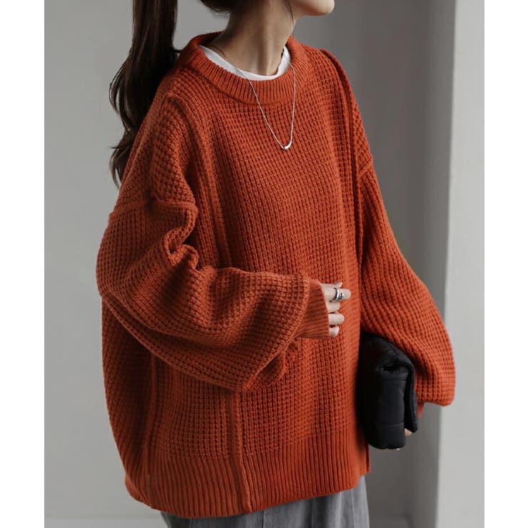 ニット ワッフル チュニック | HUG.U | 詳細画像3 