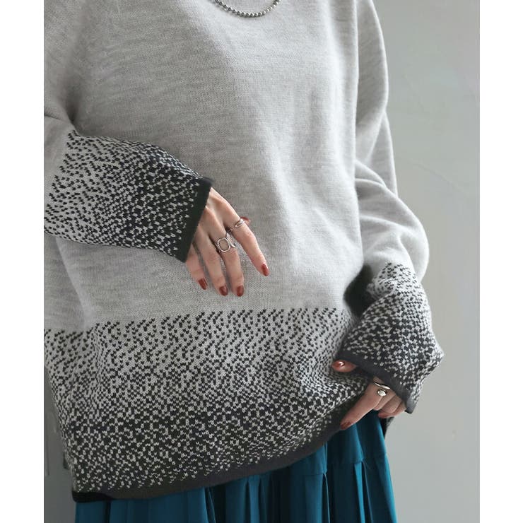 ニット グラデーション 柄 | HUG.U | 詳細画像7 