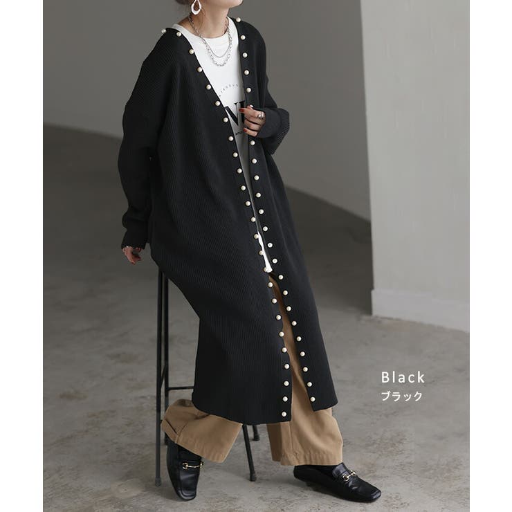 カーディガン 大粒 パール | HUG.U | 詳細画像14 