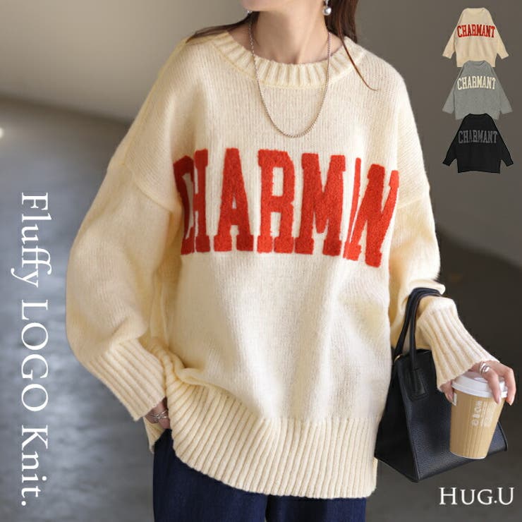 ニット ロゴ 刺繍 | HUG.U | 詳細画像1 