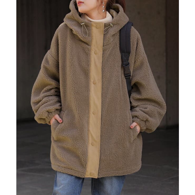 ボアジャケット スウェード フード | HUG.U | 詳細画像5 