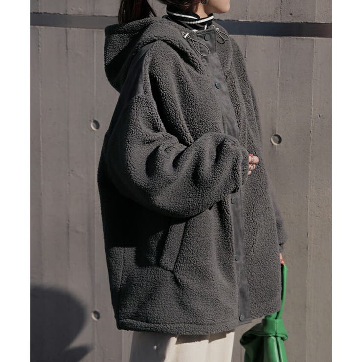 ボアジャケット スウェード フード | HUG.U | 詳細画像7 
