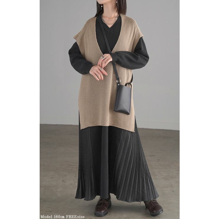 ワンピース ニット プリーツ | HUG.U | 詳細画像19 