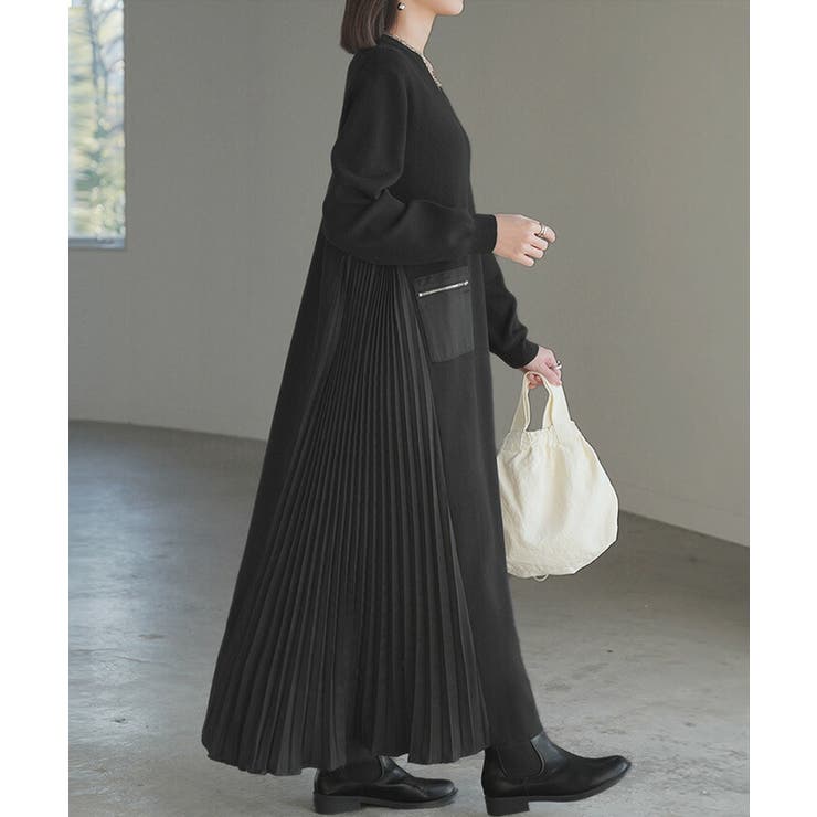 ワンピース ニット プリーツ | HUG.U | 詳細画像5 