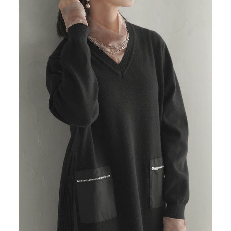 ワンピース ニット プリーツ | HUG.U | 詳細画像7 