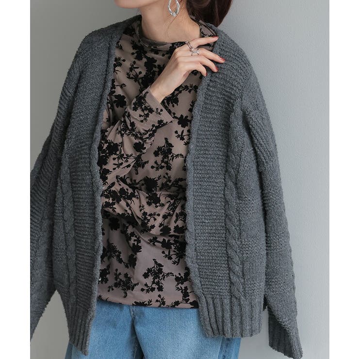 シアートップス レイヤード 柄 | HUG.U | 詳細画像12 