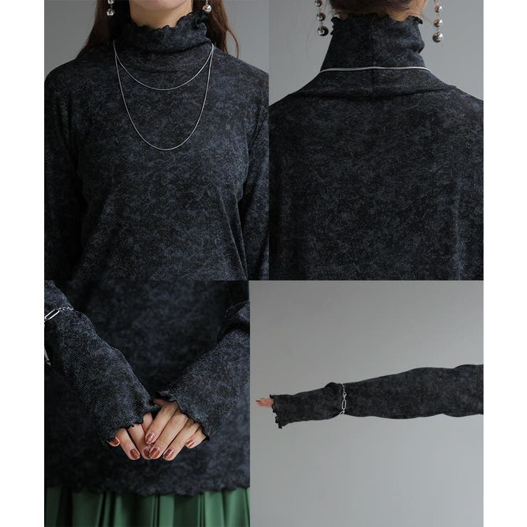 シアートップス レイヤード ラメ | HUG.U | 詳細画像17 