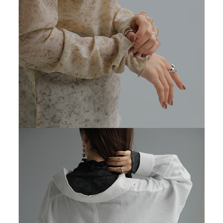 シアートップス レイヤード ラメ | HUG.U | 詳細画像18 