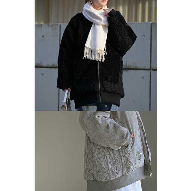 アウター ブルゾン ニット | HUG.U | 詳細画像16 