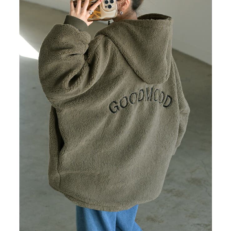 バックスタイルの英字ロゴが可愛いアウター⋆* HugHug 楽天市場】 アウター > ボアコート : HUG.U（ハグユー）