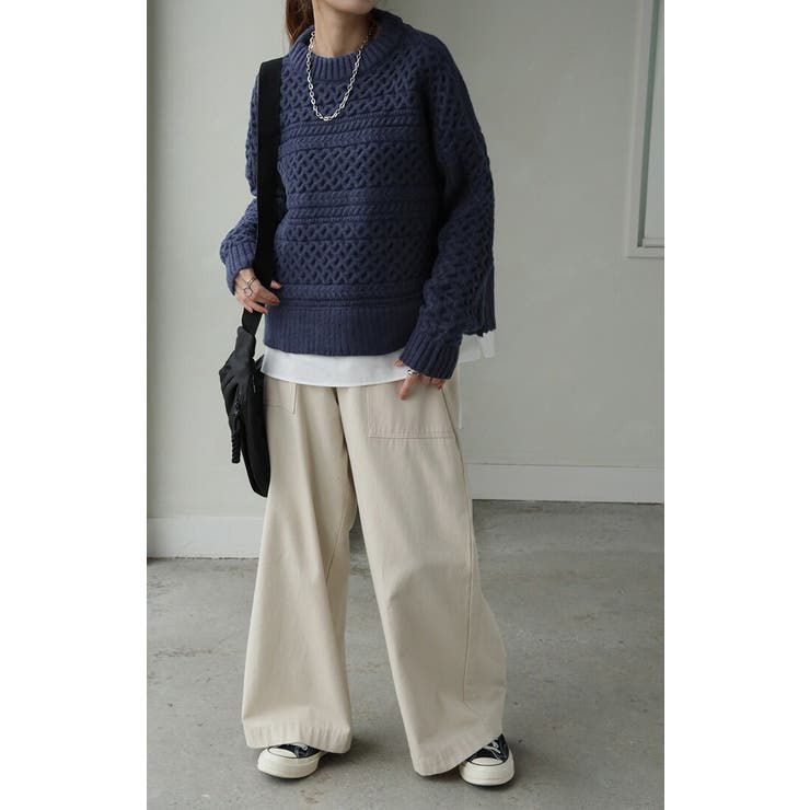 ニット シャツ 重ね着風 | HUG.U | 詳細画像16 