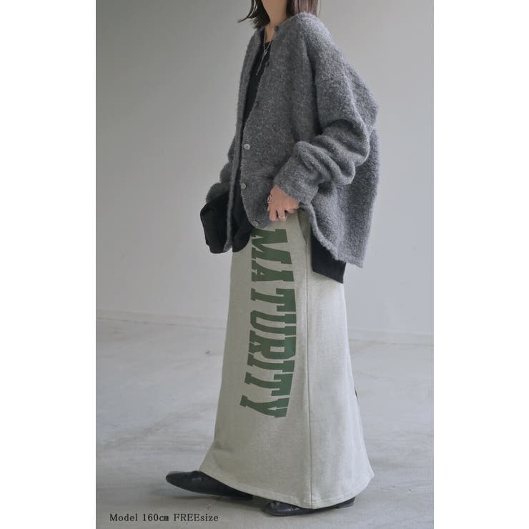 スカート ロゴ スウェット | HUG.U | 詳細画像4 