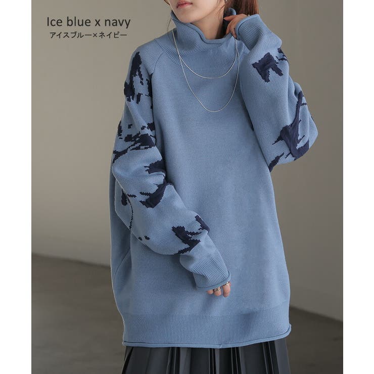 ニット ジャガード 花柄 | HUG.U | 詳細画像12 