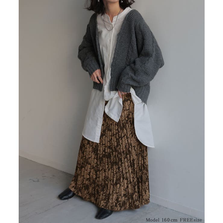 スカート 花柄 ニットスカート | HUG.U | 詳細画像16 