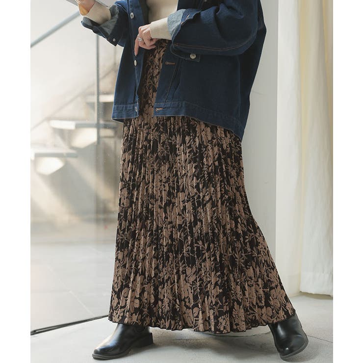 スカート 花柄 ニットスカート | HUG.U | 詳細画像19 