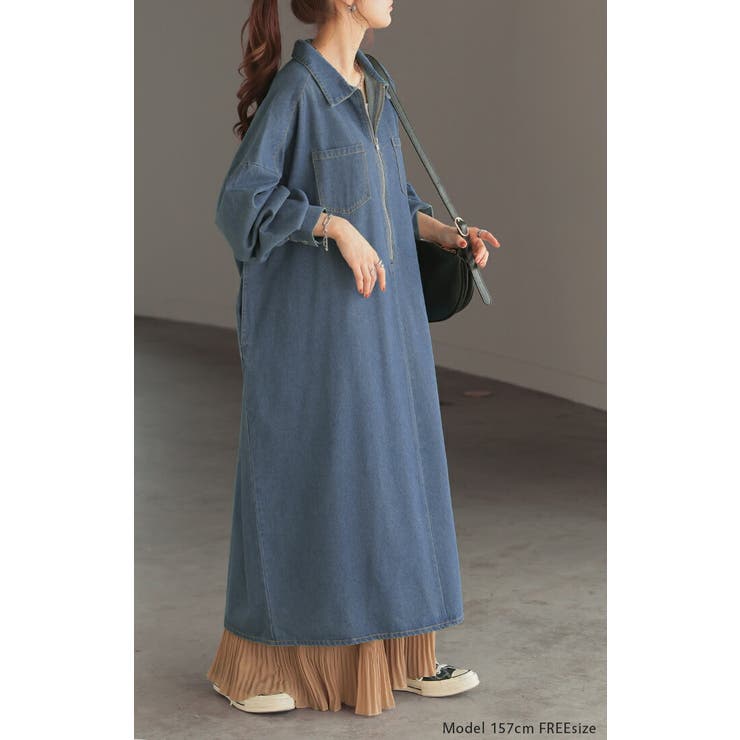ワンピース デニム ワンピ | HUG.U | 詳細画像3 