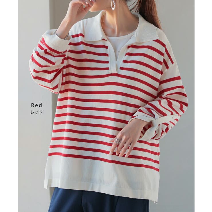 トップス ロンT 襟付き | HUG.U | 詳細画像14 