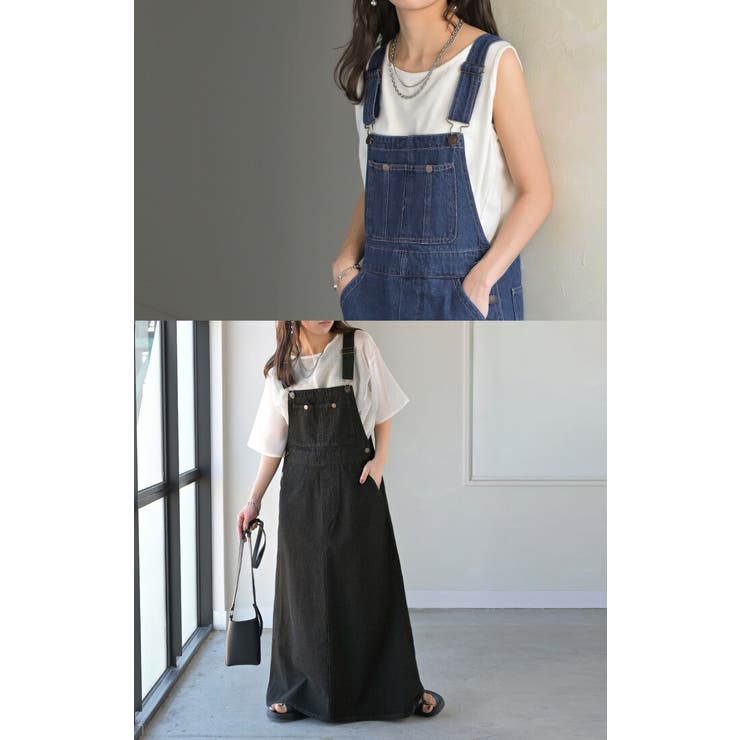 サロペット デニム スカート | HUG.U | 詳細画像3 