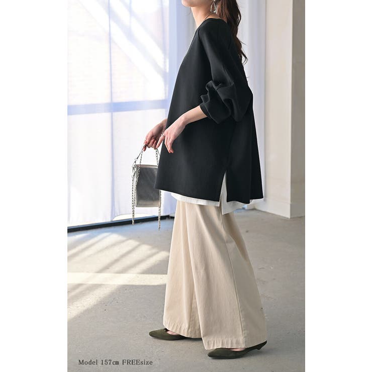 スウェット ダンボール チュニック | HUG.U | 詳細画像4 