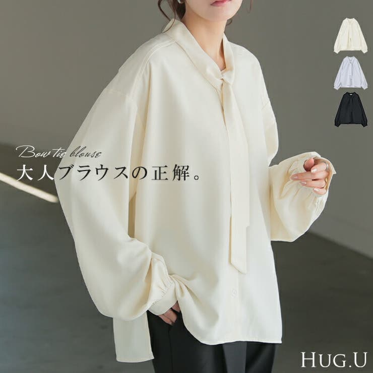 ブラウス ボウタイ トップス | HUG.U | 詳細画像1 