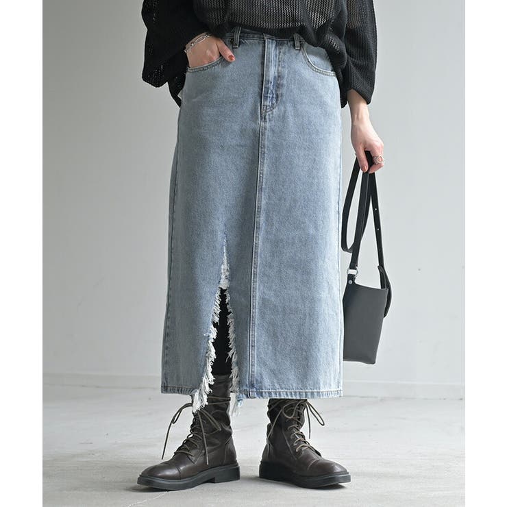 スカート デニム コンパクト目 | HUG.U | 詳細画像5 