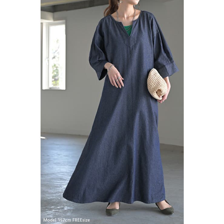 ワンピース デニム 綿100% | HUG.U | 詳細画像19 